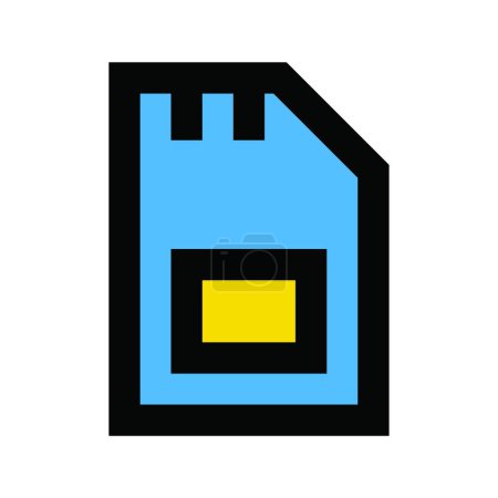 Ilustración de Icono de chip, ilustración vectorial - Imagen libre de derechos