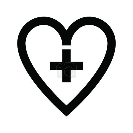 Ilustración de Corazón icono web vector ilustración - Imagen libre de derechos
