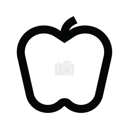 Illustration for Apple web icon vector illustration - Royalty Free Image