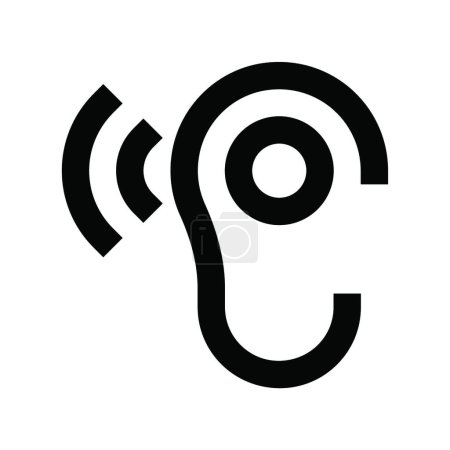 Ilustración de "escuchar ", ilustración vectorial simple - Imagen libre de derechos