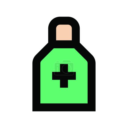 Téléchargez les illustrations : "bouteille médicale ", illustration vectorielle simple - en licence libre de droit