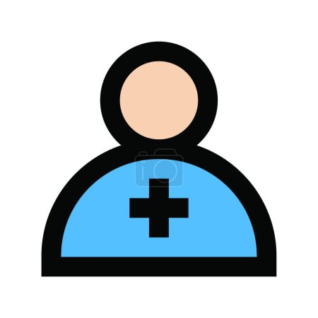 Illustration for "male doctor", simple vector illustration - Royalty Free Image