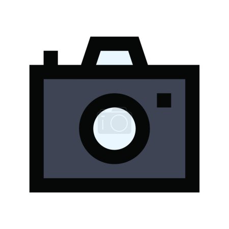 Téléchargez les illustrations : Icône de caméra, illustration vectorielle - en licence libre de droit
