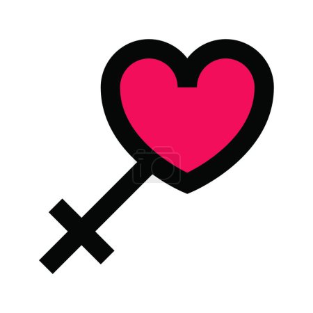 Ilustración de Icono de amor simple, ilustración vectorial - Imagen libre de derechos