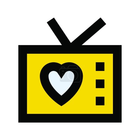 Ilustración de "amor TV ", ilustración vectorial simple - Imagen libre de derechos
