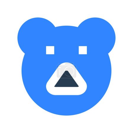 Téléchargez les illustrations : "ours "illustration vectorielle icône web - en licence libre de droit