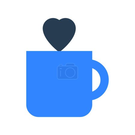 Illustration for Cup with heart icon, vector illustration - Royalty Free Image