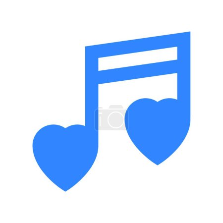 Téléchargez les illustrations : "love music ", illustration vectorielle simple - en licence libre de droit