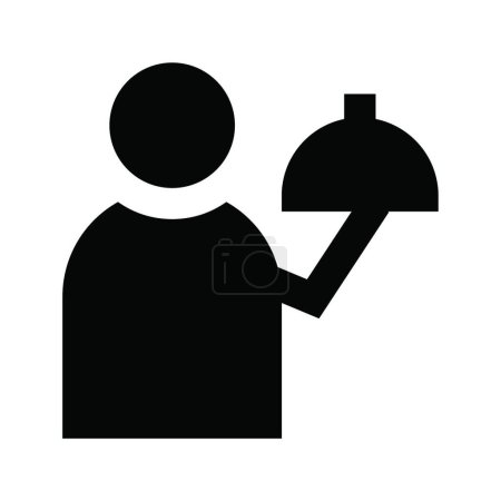 Téléchargez les illustrations : "servir "icône, illustration vectorielle - en licence libre de droit