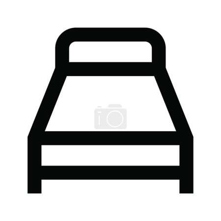 Illustration for Bed icon vector illustration - Royalty Free Image