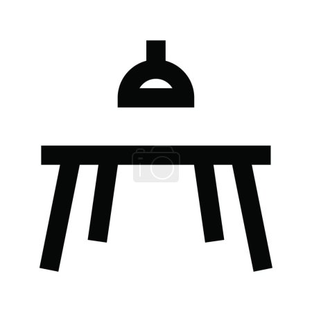 Illustration for Table web icon vector illustration - Royalty Free Image