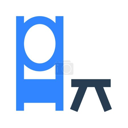 Ilustración de "taburete "icono, ilustración vectorial - Imagen libre de derechos