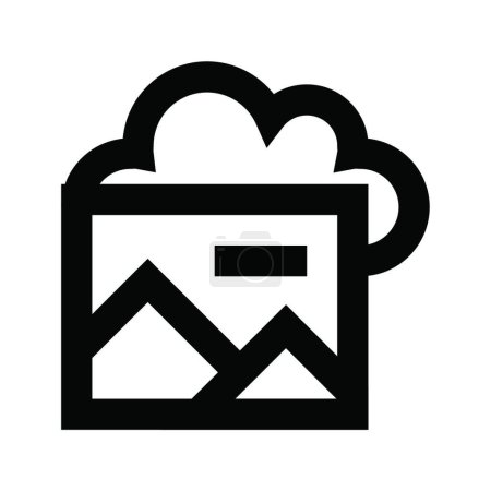 Illustration for "cloud " web icon vector illustration - Royalty Free Image