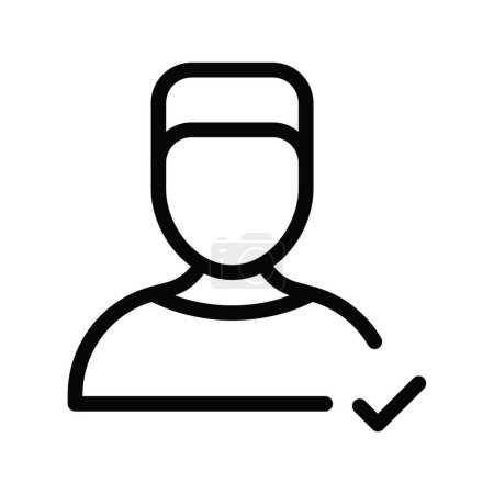 Ilustración de "verificado "icono, ilustración vectorial - Imagen libre de derechos