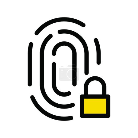 Illustration for "fingerprint " icon, vector illustration - Royalty Free Image