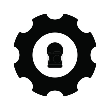 Ilustración de "ojo de cerradura "icono, vector de ilustración - Imagen libre de derechos