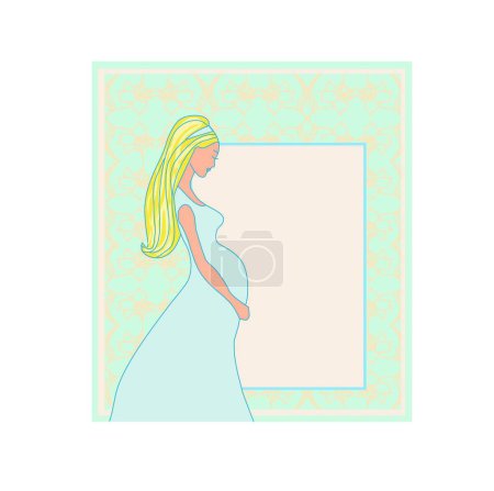 Ilustración de Bebé ducha invitación es un niño - Imagen libre de derechos