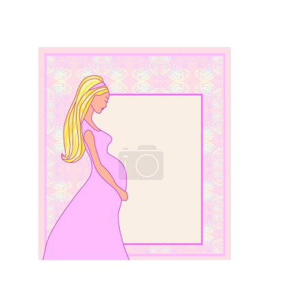 Illustration for Baby shower invitation - its a girl - Royalty Free Image