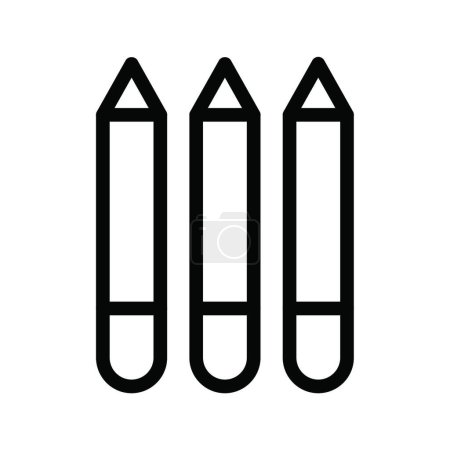 Illustration for "pencils " icon, vector illustration - Royalty Free Image