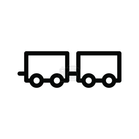 Illustration for "rail " icon, vector illustration - Royalty Free Image