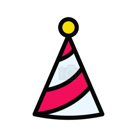 Illustration for Party hat  web icon vector illustration - Royalty Free Image