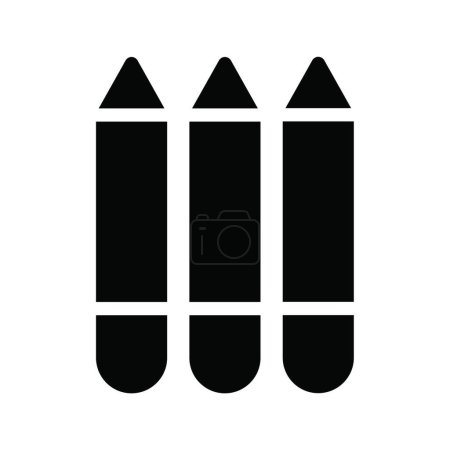 Ilustración de Lápices icono vector ilustración - Imagen libre de derechos