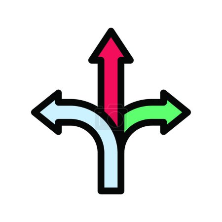 Illustration for Road directions icon vector illustration - Royalty Free Image