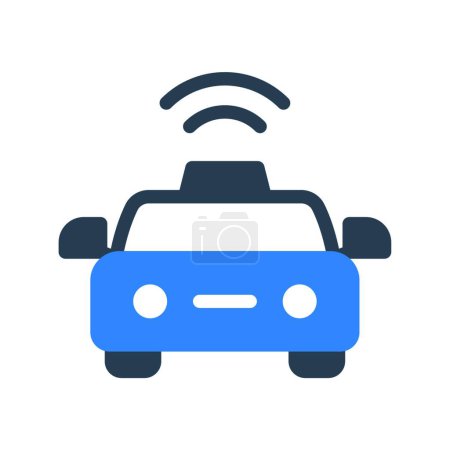 Illustration for Taxi web icon vector illustration - Royalty Free Image