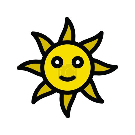 Ilustración de "sol de verano ", ilustración vectorial simple - Imagen libre de derechos