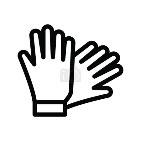 Illustration for Gloves icon vector illustration - Royalty Free Image