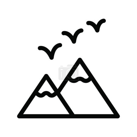 Ilustración de Montañas icono vector ilustración - Imagen libre de derechos