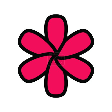 Illustration for Red flower icon vector illustration - Royalty Free Image