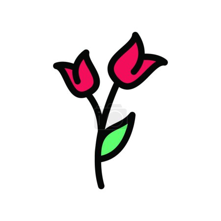 Ilustración de Flores icono vector ilustración - Imagen libre de derechos
