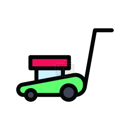 Illustration for Lawnmower icon, vector illustration - Royalty Free Image