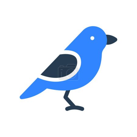 Téléchargez les illustrations : Illustration vectorielle icône oiseau - en licence libre de droit