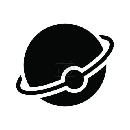 Téléchargez les illustrations : Saturn icon vector illustration - en licence libre de droit