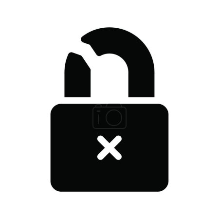 Illustration for Lock icon, vector illustration - Royalty Free Image