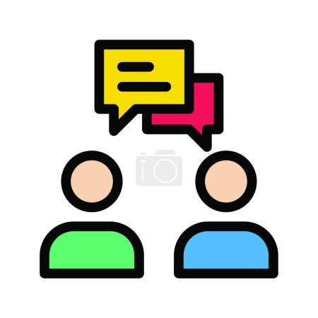 Ilustración de Icono de chat, ilustración vectorial - Imagen libre de derechos