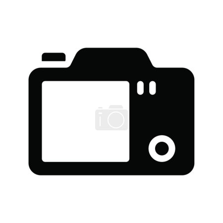 Téléchargez les illustrations : Icône de caméra, illustration vectorielle - en licence libre de droit
