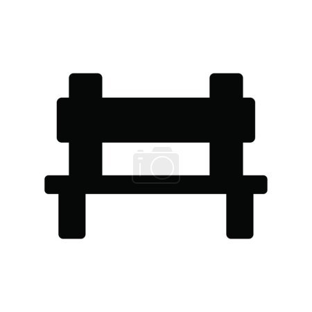 Illustration for Bench icon vector illustration - Royalty Free Image
