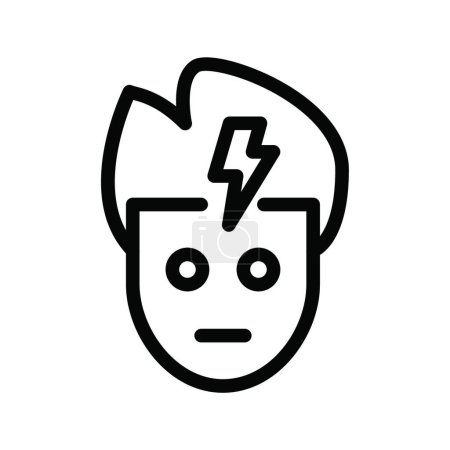 Téléchargez les illustrations : Rock man icône vectoriel illustration - en licence libre de droit