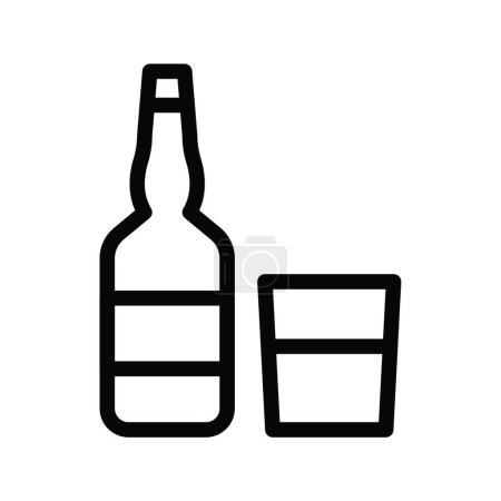 Illustration for Alcohol web icon, simple design - Royalty Free Image