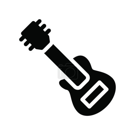 Téléchargez les illustrations : Illustration vectorielle icône guitare - en licence libre de droit