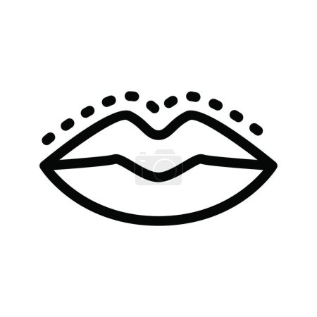 Téléchargez les illustrations : Lèvres icône en plastique illustration vectorielle - en licence libre de droit