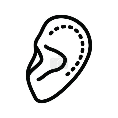 Illustration for Ear plastic icon vector illustration - Royalty Free Image