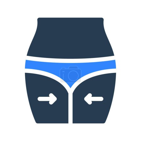 Illustration for "thigh " icon, vector illustration - Royalty Free Image