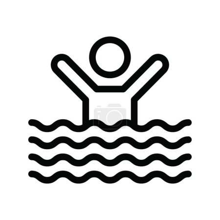 Ilustración de "agua "icono, ilustración vectorial - Imagen libre de derechos