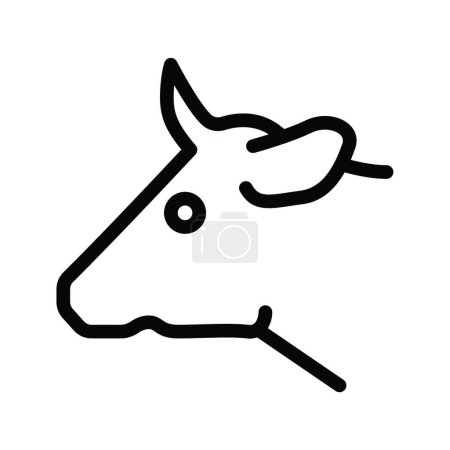 Ilustración de Cow  web icon vector illustration - Imagen libre de derechos