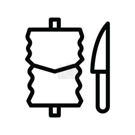 Téléchargez les illustrations : "icône barbecue ", illustration vectorielle - en licence libre de droit