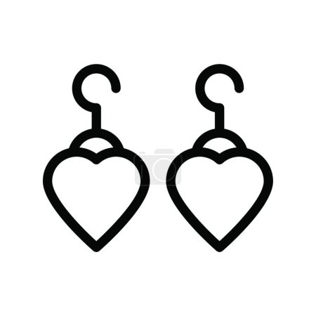 Illustration for Earrings icon vector illustration - Royalty Free Image